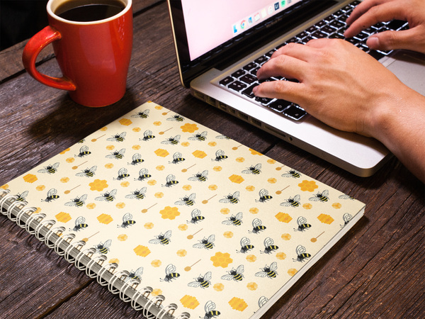 Bee Spiral notebook