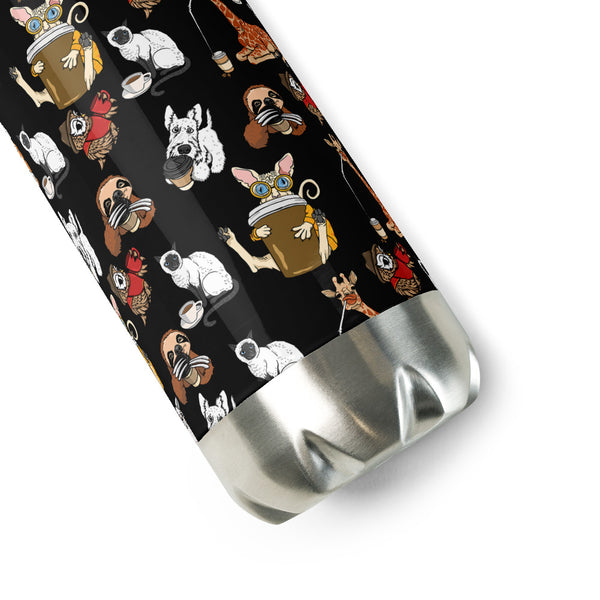 Coffee using all animals Stainless Steel Water Bottle