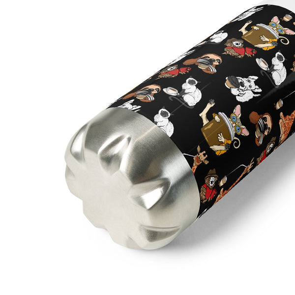 Coffee using all animals Stainless Steel Water Bottle