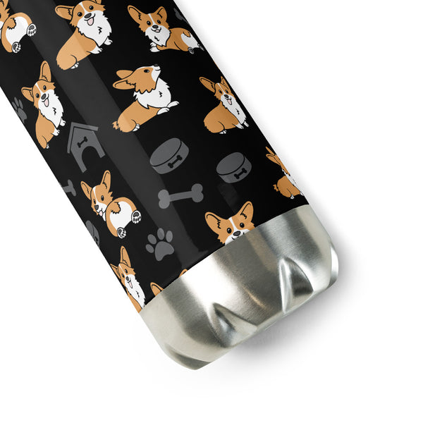 Corgi Stainless Steel Water Bottle