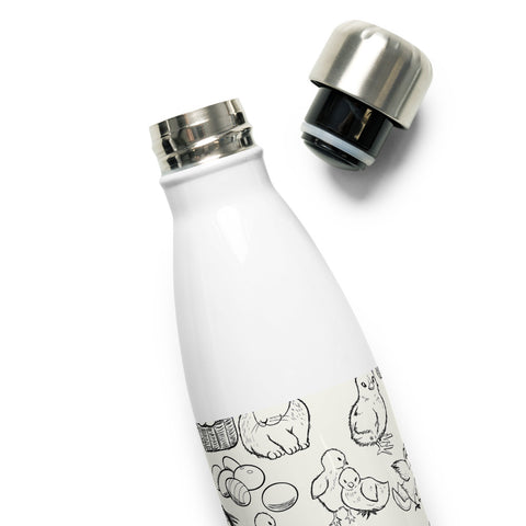 Easter Sketch Stainless Steel Water Bottle