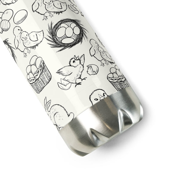 Easter Sketch Stainless Steel Water Bottle