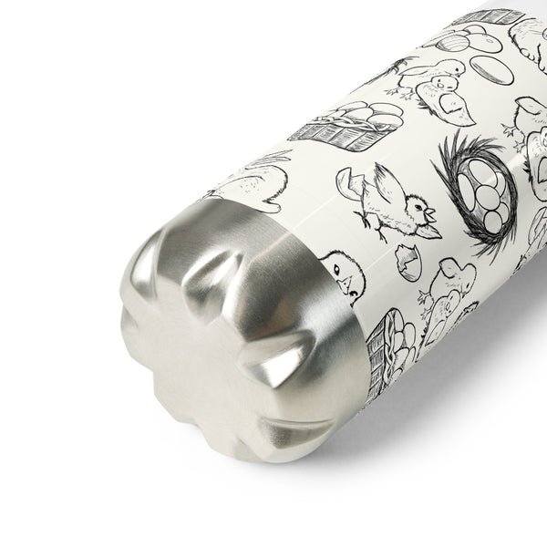 Easter Sketch Stainless Steel Water Bottle