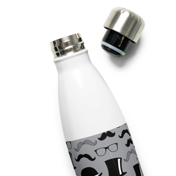 Mustache Stainless Steel Water Bottle