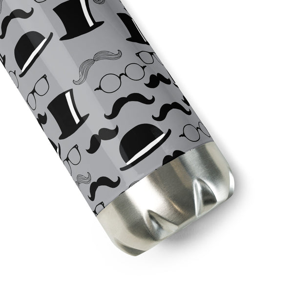 Mustache Stainless Steel Water Bottle