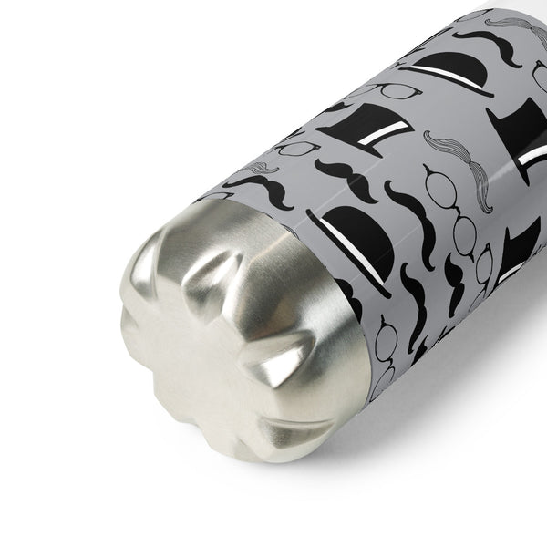 Mustache Stainless Steel Water Bottle