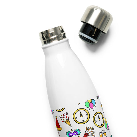 New Years Stainless Steel Water Bottle