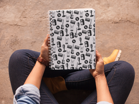Rock music Spiral notebook