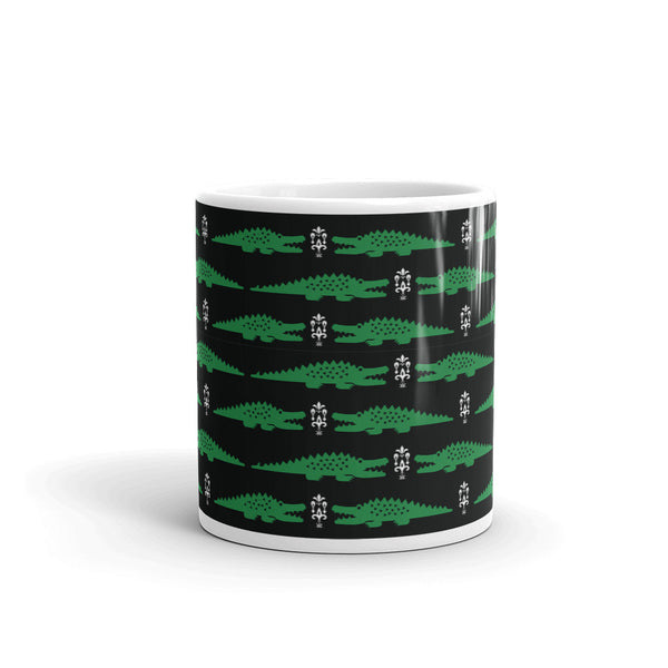 Alligator White glossy mug