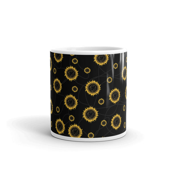 Flower White glossy mug