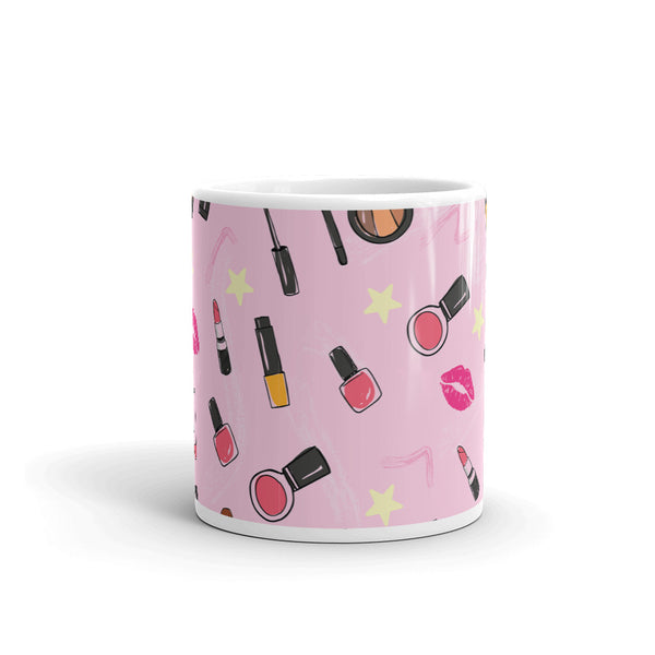 Makeup White glossy mug