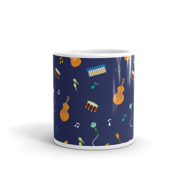 Music White glossy mug