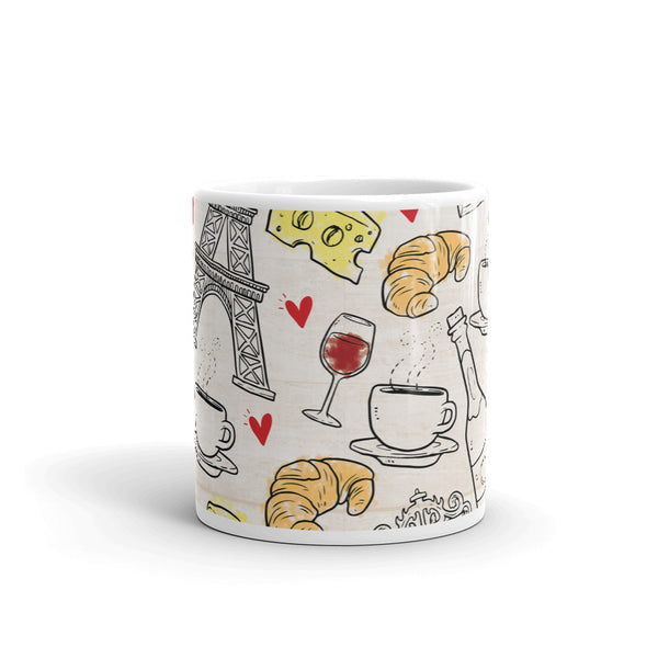Paris 1 White glossy mug