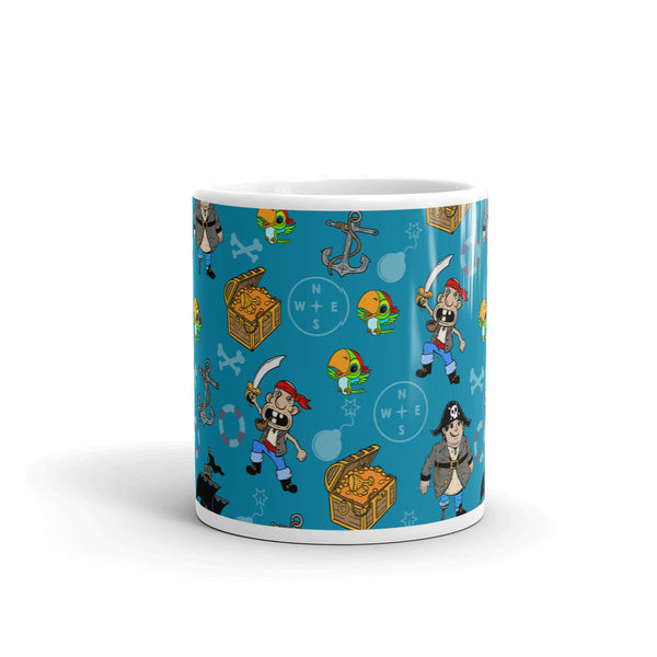 Pirate White glossy mug