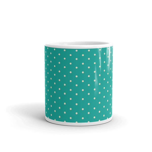 Polka Dot White glossy mug