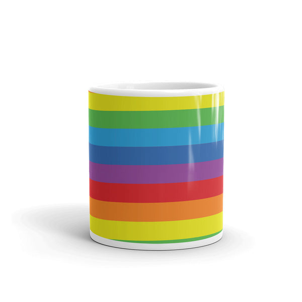 Rainbow White glossy mug