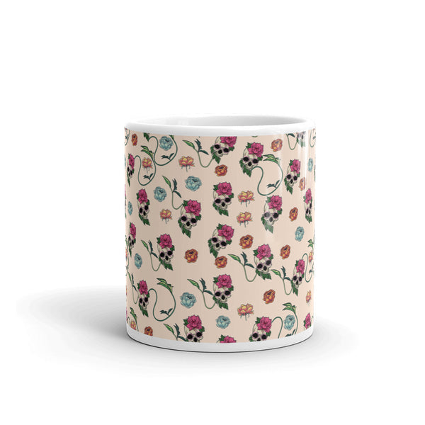 Skull White glossy mug