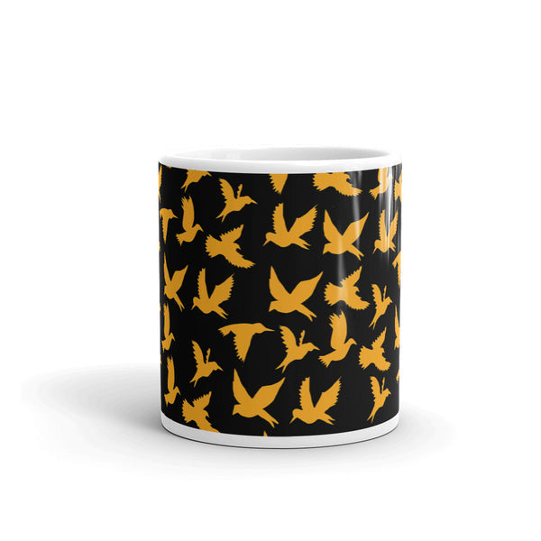 Birds White glossy mug