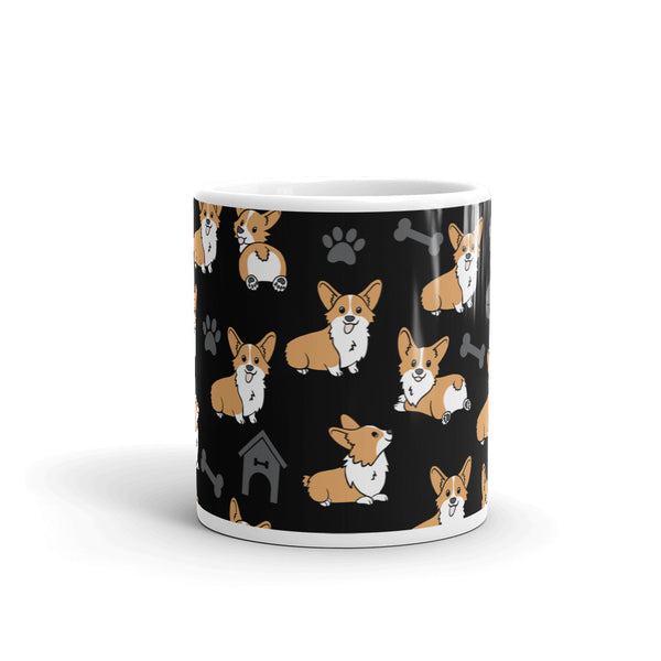 Corgi White glossy mug