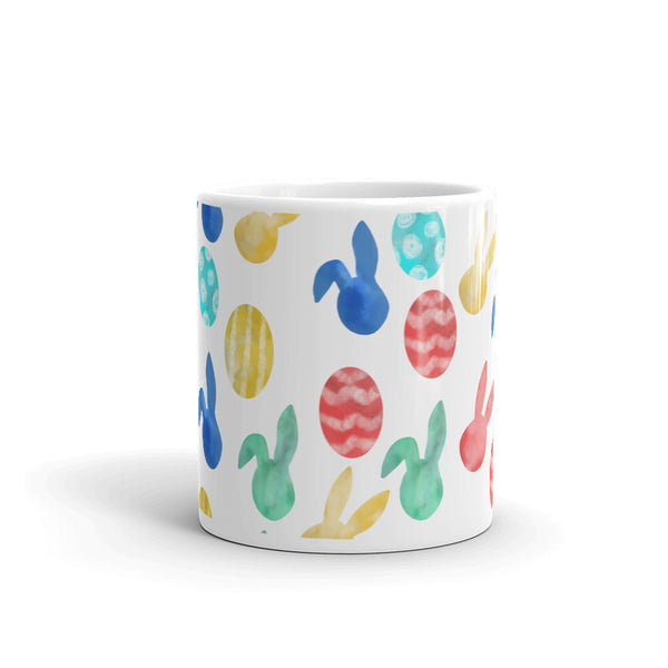 Easter Watercolor White glossy mug