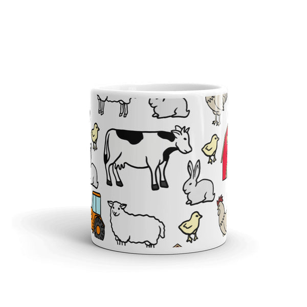 Farm White glossy mug