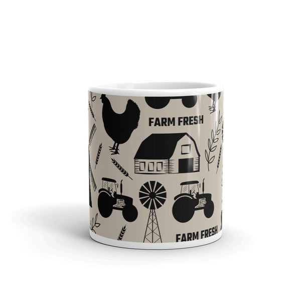 Farm1 White glossy mug