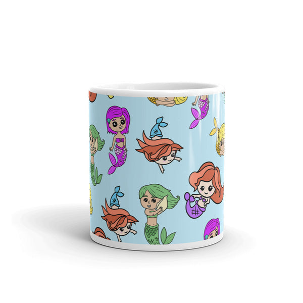 Mermaid White glossy mug