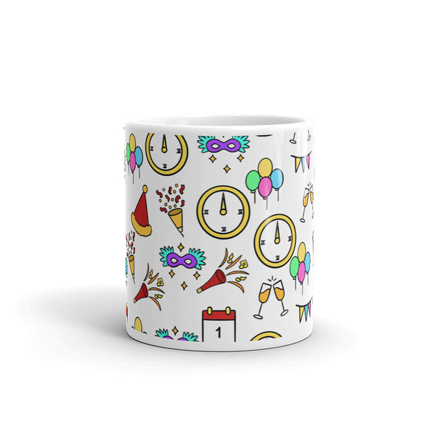 New Years White glossy mug
