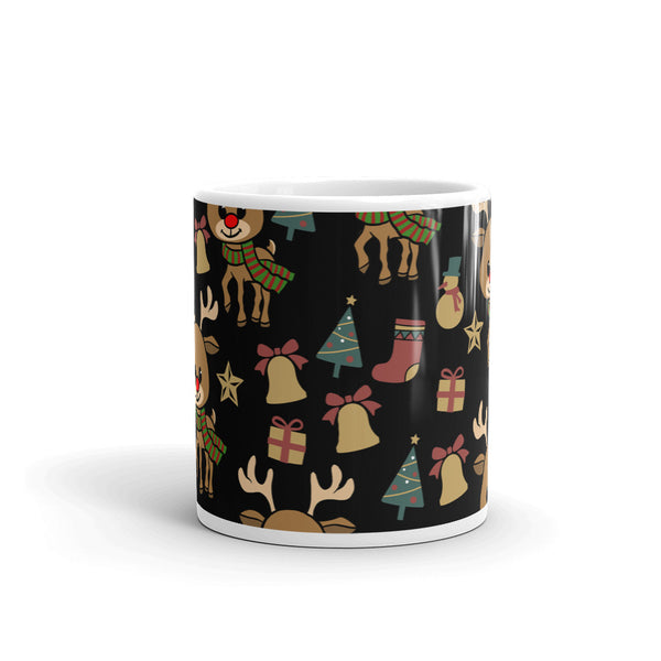 Reindeer White glossy mug