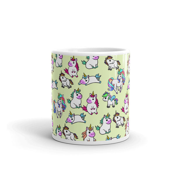 Unicorn White glossy mug