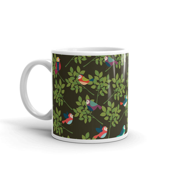 Bird White glossy mug