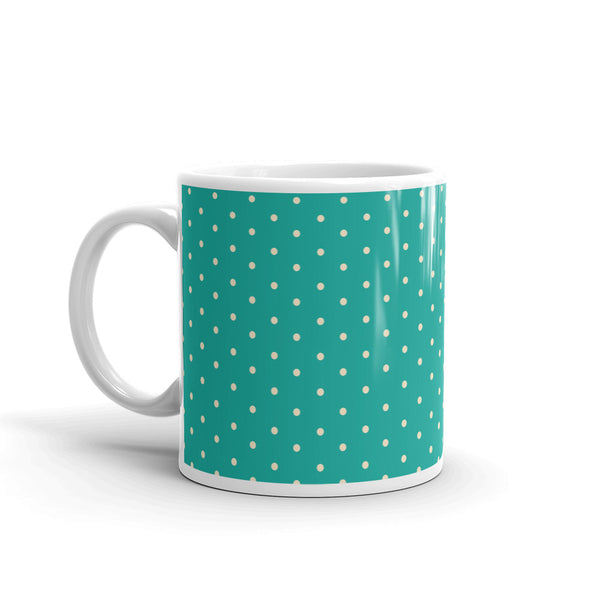 Polka Dot White glossy mug