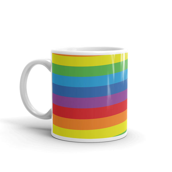 Rainbow White glossy mug