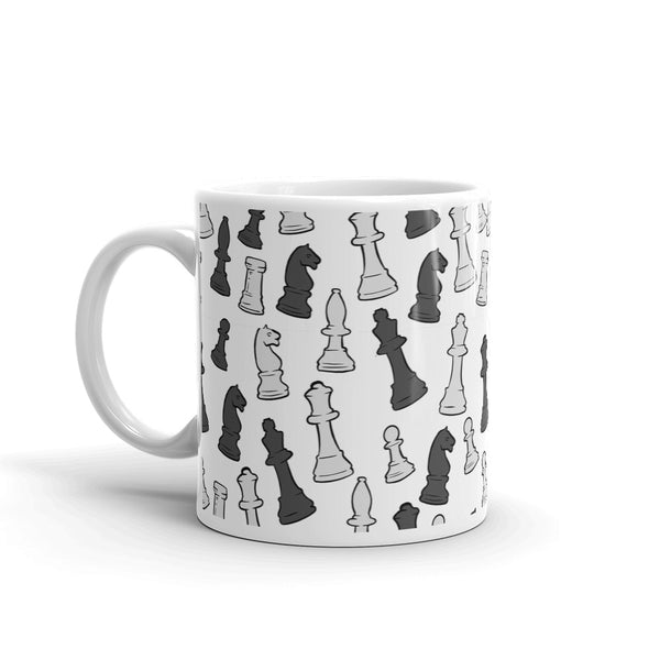 Chess White glossy mug