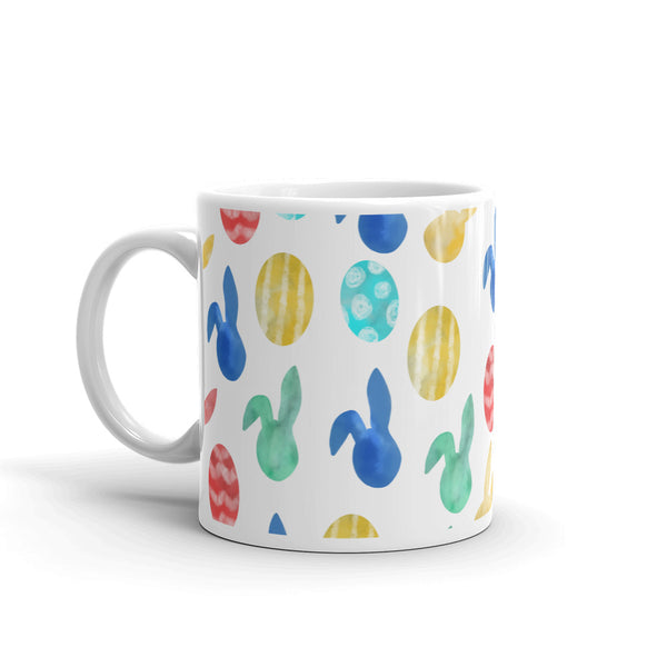 Easter Watercolor White glossy mug