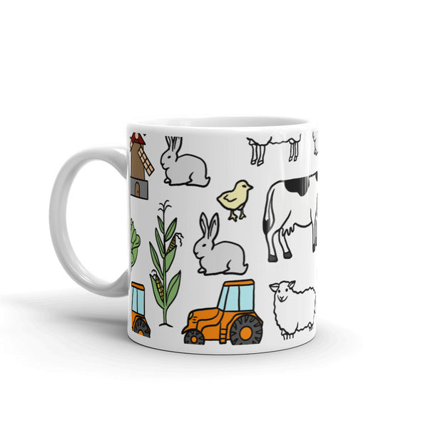 Farm White glossy mug