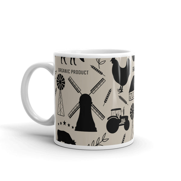 Farm1 White glossy mug