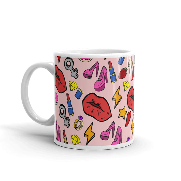 Girl Power White glossy mug