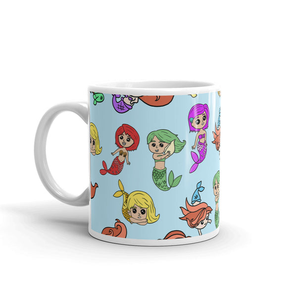 Mermaid White glossy mug