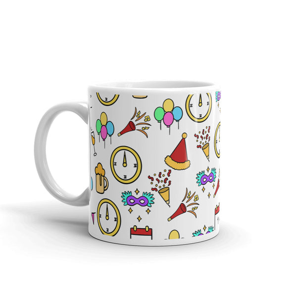 New Years White glossy mug