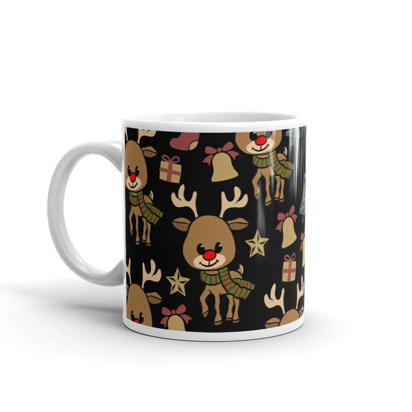 Reindeer White glossy mug
