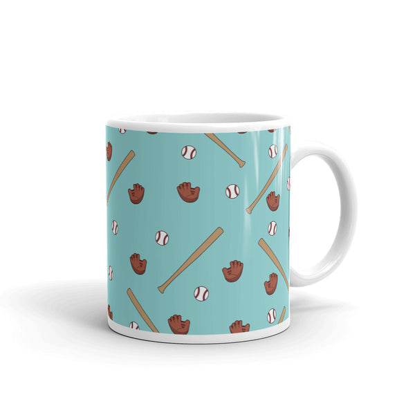 Baseball White glossy mug