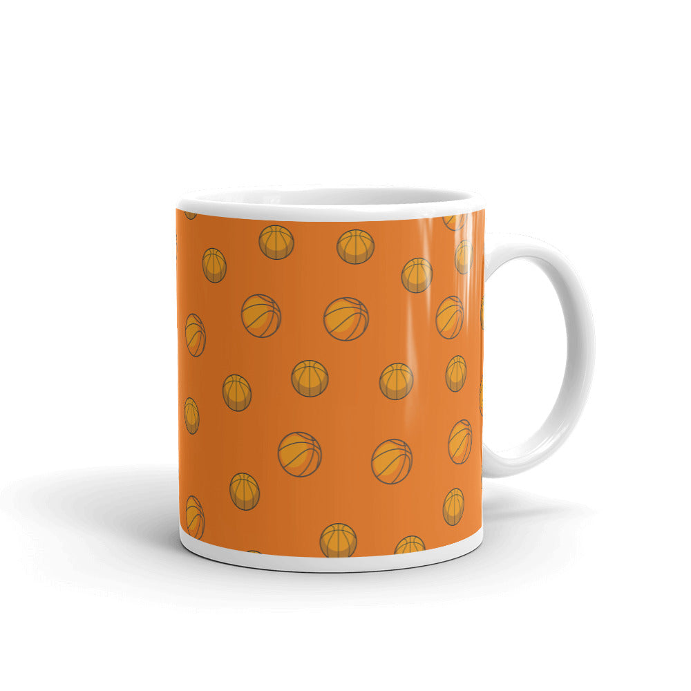 Basketball White glossy mug