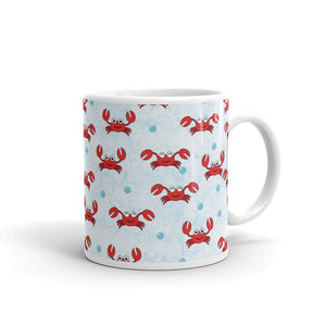 Crab White glossy mug