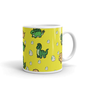 Dinosaur White glossy mug