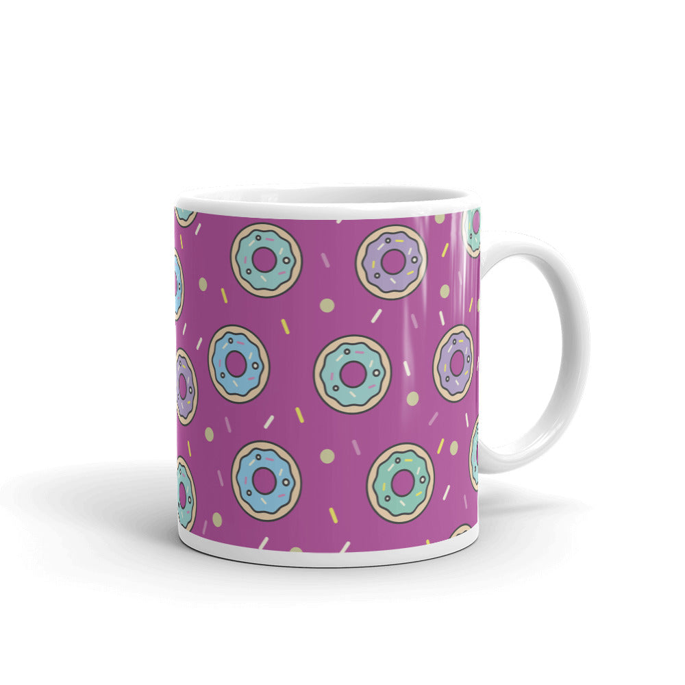 Donut White glossy mug