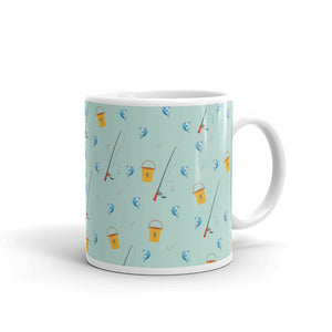 Fishing White glossy mug