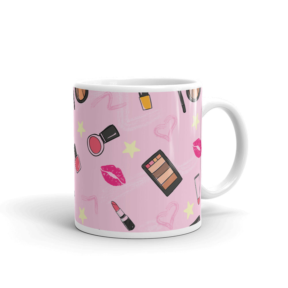 Makeup White glossy mug