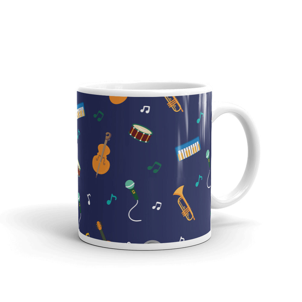 Music White glossy mug