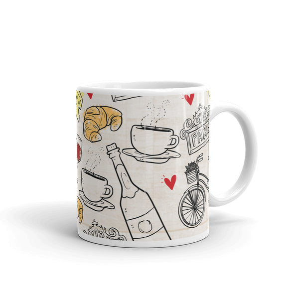 Paris 1 White glossy mug